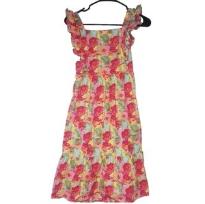 Peyton & Parker Girls Tiered Floral Dress Sz M 10/12 Ruffle Cottagecore Sundress